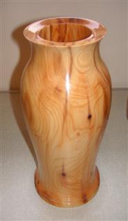 Tall yew vase by Norman Smithers